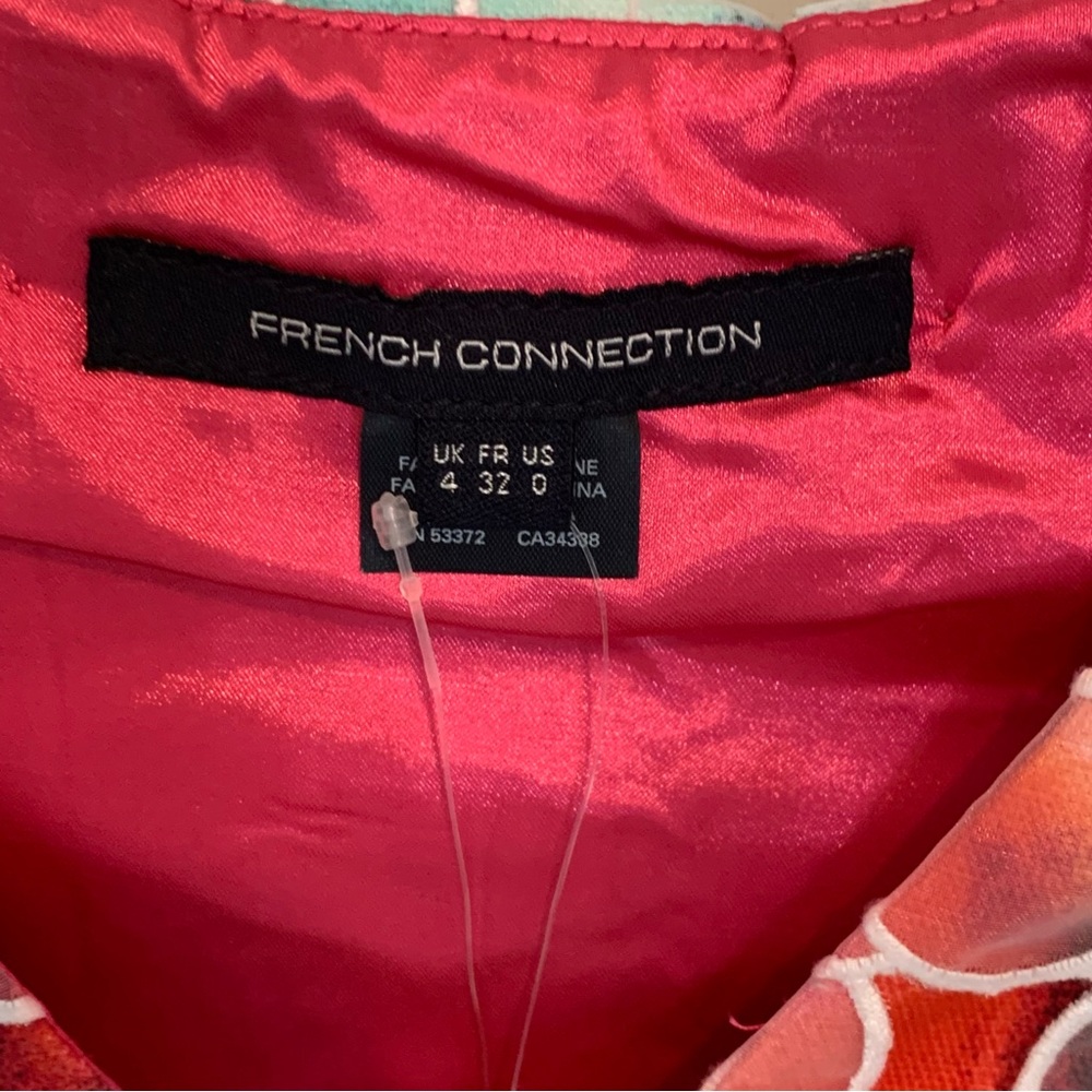 *NWT* French Connection Miami Graffiti Organza Overlay Shift Dress - Picture 10 of 12